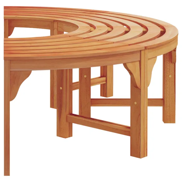Bancă Exterior Semirotundă 160 cm Lemn Eucalipt Solid
