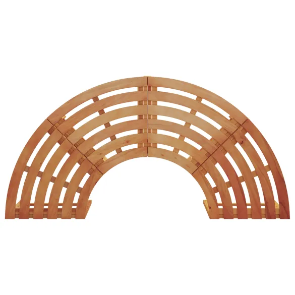 Bancă Exterior Semirotundă 160 cm Lemn Eucalipt Solid