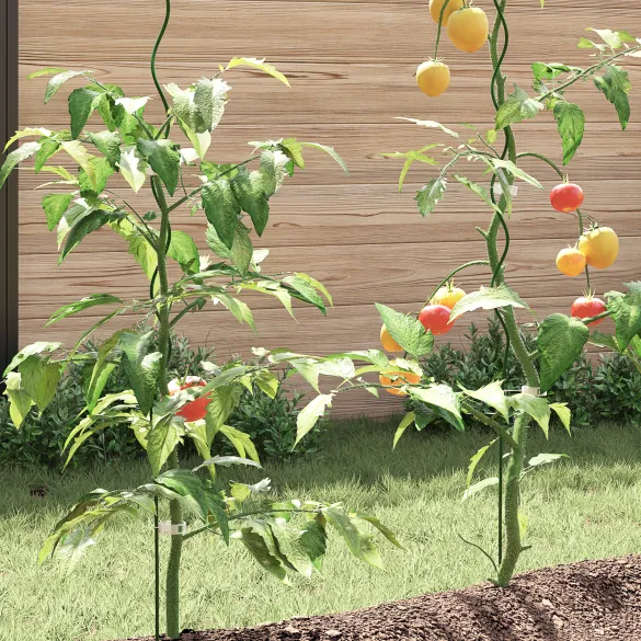 Suporturi Spiralate Plante Oțel - 50 buc - 150 cm - vidaXL Suporturi Spiralate Plante Oțel - 50 buc - 150 cm - vidaXL