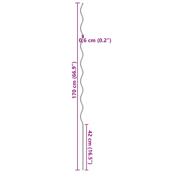 Suporturi Spiralate Plante Oțel 170 cm | 50 buc | Gratis Suporturi Spiralate Plante Oțel 170 cm | 50 buc | Gratis