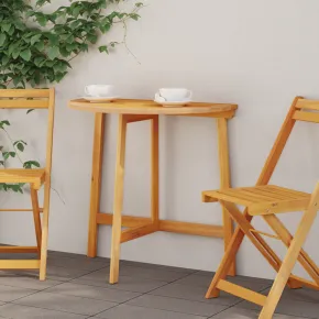 Masă Grădină Pliabilă Semi-Rotundă - Lemn Acacia | Livrare Gratuită