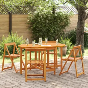 Set Dining Pliabil cu Fluturi - Lemn Acacia pentru Exterior