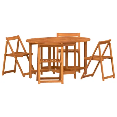 Set Dining Pliabil cu Fluturi - Lemn Acacia pentru Exterior