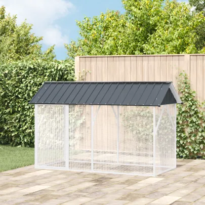 Cușcă Păsări Exterior Oțel Antracit | Livrare Gratuită