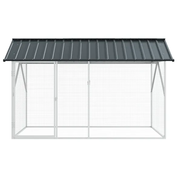 Cușcă Păsări Exterior Oțel Antracit | Livrare Gratuită