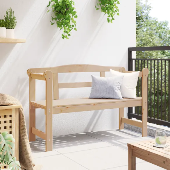 Bancă Exterior Lemn Masiv Pin - Livrare Gratuită