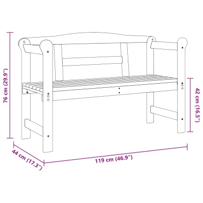 Bancă Exterior Lemn Acacia Solid - Livrare Gratuită