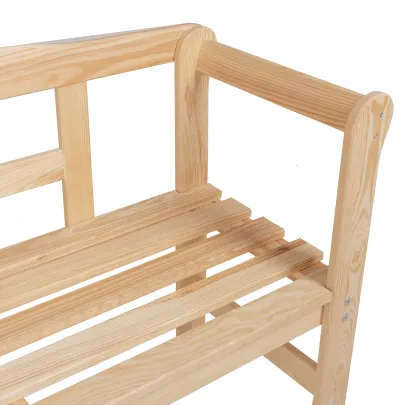 Bancă Exterior Lemn Masiv Pin - Livrare Gratuită