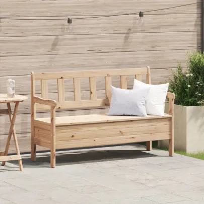 Bancă Exterior din Lemn Masiv de Pin - 3 Locuri | Livrare Gratuită