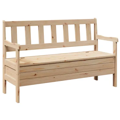Bancă Exterior din Lemn Masiv de Pin - 3 Locuri | Livrare Gratuită