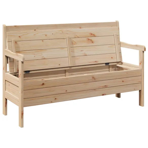 Bancă Exterior din Lemn Masiv de Pin - 3 Locuri | Livrare Gratuită