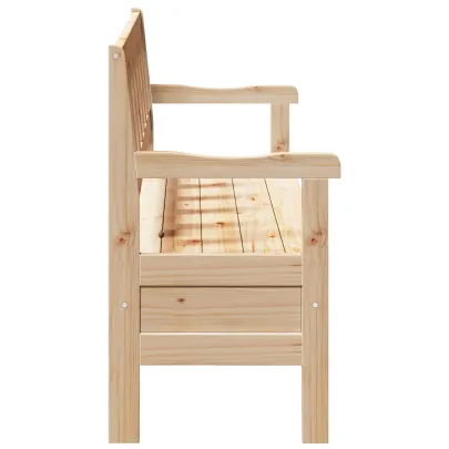 Bancă Exterior din Lemn Masiv de Pin - 3 Locuri | Livrare Gratuită