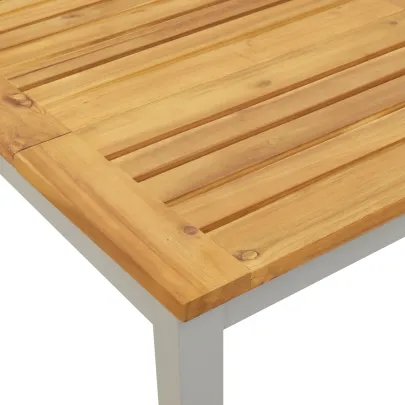 Șezlong Gri Lemn Masiv de Tec | Livrare Gratuită 7-9 Zile