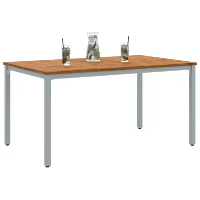 Masă Grădină Lemn Acacia Metal | Livrare Gratuită