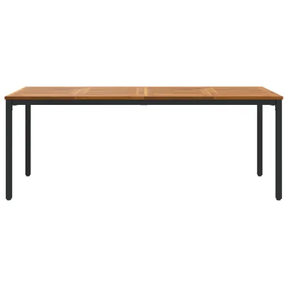 Masă Grădină Lemn Acacia Metal 200x90 cm | Livrare Gratuită