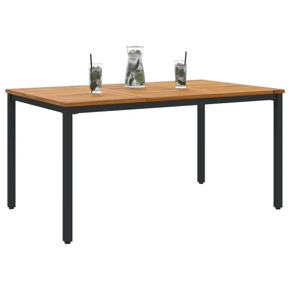 Masă Grădină din Lemn Acacia și Metal | Livrare Gratuită