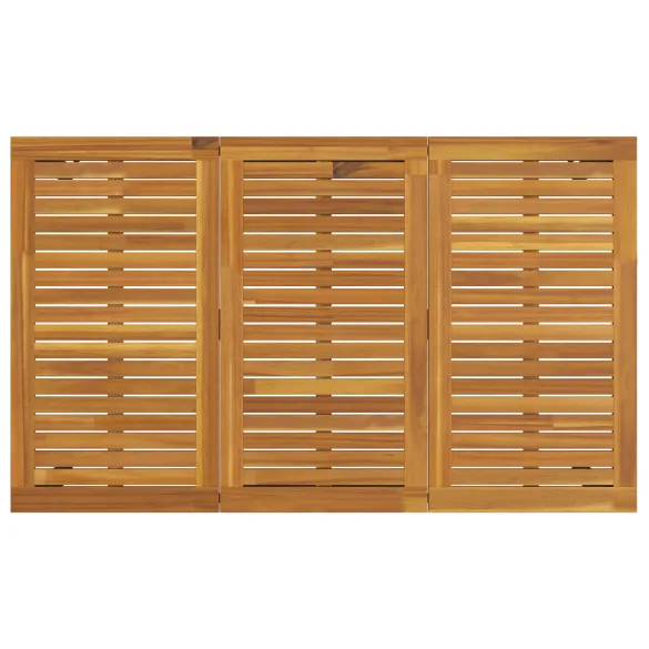 Masă Grădină din Lemn Acacia și Metal | Livrare Gratuită