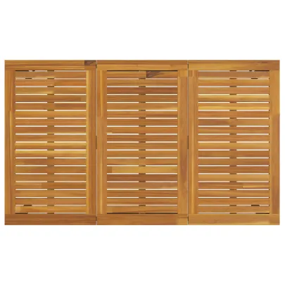 Masă Grădină din Lemn Acacia și Metal | Livrare Gratuită