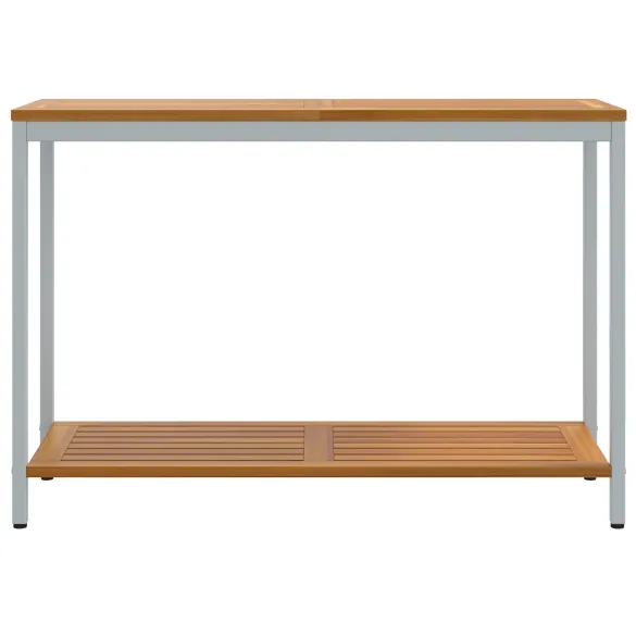 Masă Exterior Natural & Gri - Lemn Acacia Solid | Livrare Gratuită