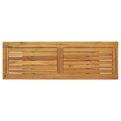 Masă Exterior Natural & Gri - Lemn Acacia Solid | Livrare Gratuită