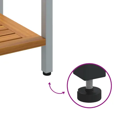 Masă Exterior Lemn Acacia 80x35 cm - Livrare Gratuită