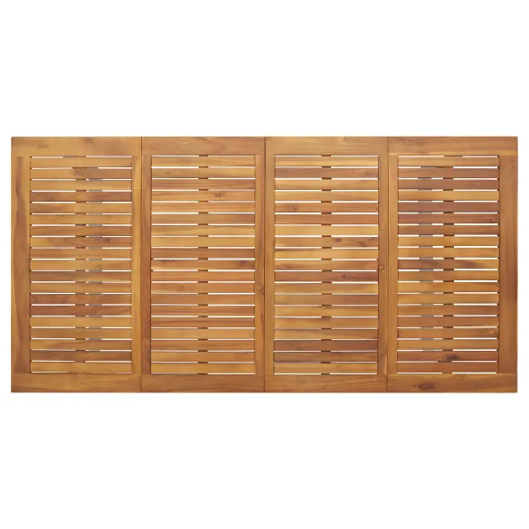Masă Exterior Gri 180x90 cm - Oțel și Lemn de Acacia | vidaXL