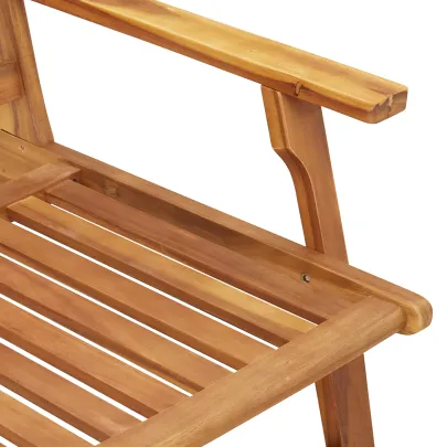 Scaune Grădină Lemn Acacia Masiv - Set 2 Piese