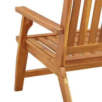 Scaune Grădină Lemn Acacia Masiv - Set 2 Piese