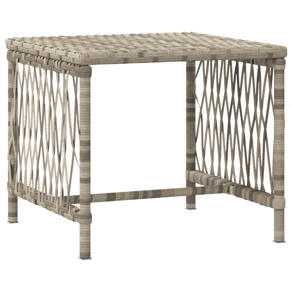 Set Șezlonguri cu Masă Outdoor - Rattan PE Gri