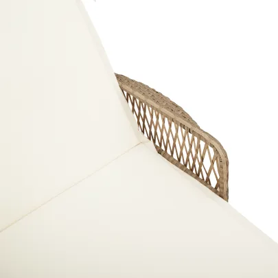 Set Șezlonguri Ratan PE - Bej/Alb Crem | Livrare Gratuită