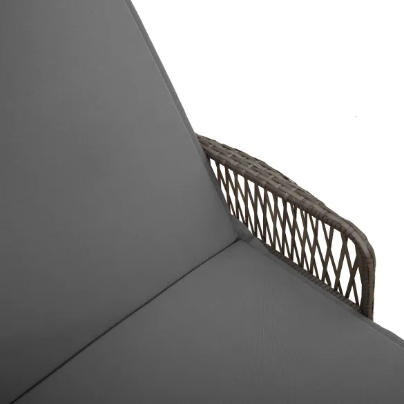 Set 3 Șezlonguri Ratan Gri | Livrare Gratuită | Plătește la Livrare