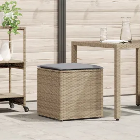Cutie Depozitare Exterior Rattan Sintetic Bej | VidaXL