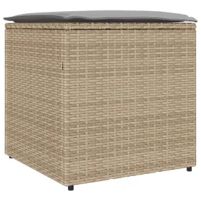 Cutie Depozitare Exterior Rattan Sintetic Bej | VidaXL 2
