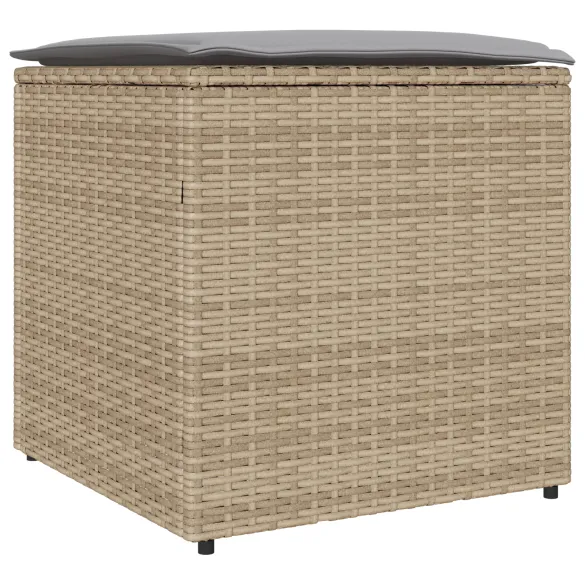 Cutie Depozitare Exterior Rattan Sintetic Bej | VidaXL