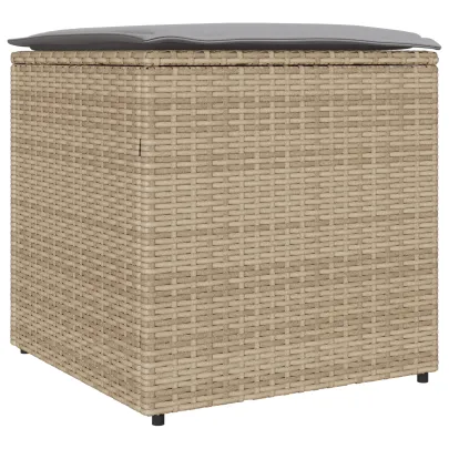 Cutie Depozitare Exterior Rattan Sintetic Bej | VidaXL