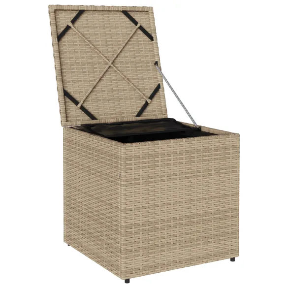 Cutie Depozitare Exterior Rattan Sintetic Bej | VidaXL