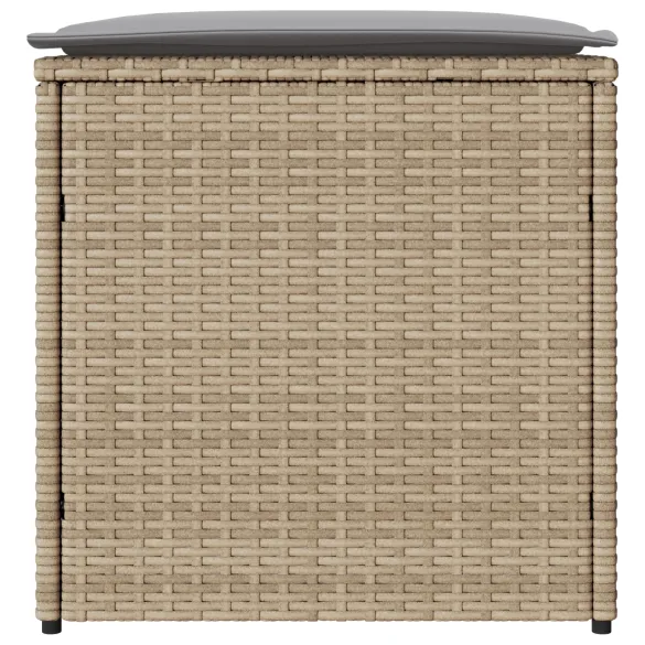 Cutie Depozitare Exterior Rattan Sintetic Bej | VidaXL