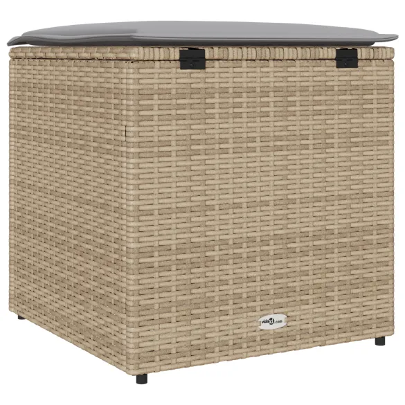 Cutie Depozitare Exterior Rattan Sintetic Bej | VidaXL