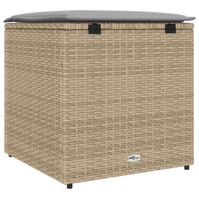 Cutie Depozitare Exterior Rattan Sintetic Bej | VidaXL