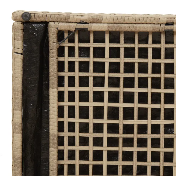 Cutie Depozitare Exterior Rattan Sintetic Bej | VidaXL
