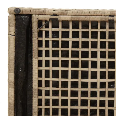 Cutie Depozitare Exterior Rattan Sintetic Bej | VidaXL