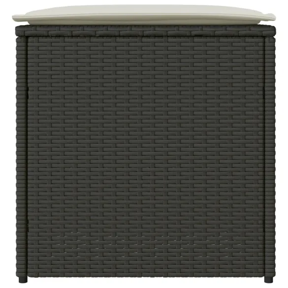 Cutie Depozitare Exterior Ratan - Negru și Crem | vidaXL