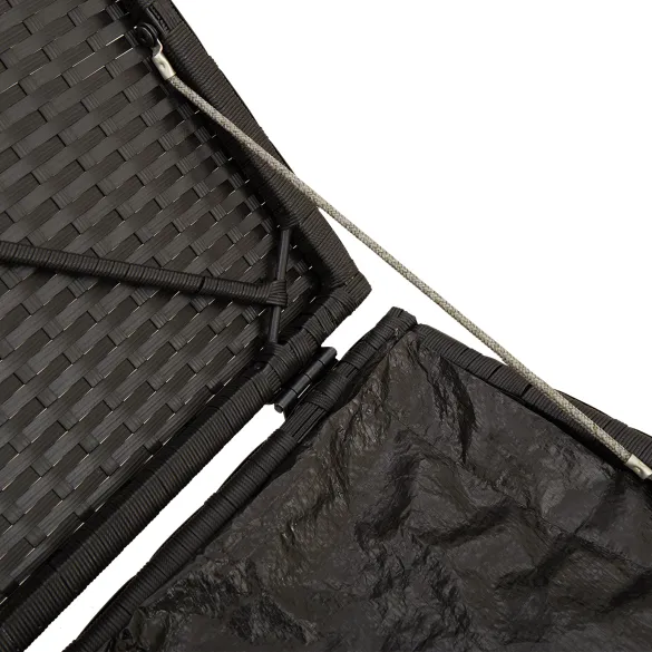 Cutie Depozitare Exterior Ratan - Negru și Crem | vidaXL