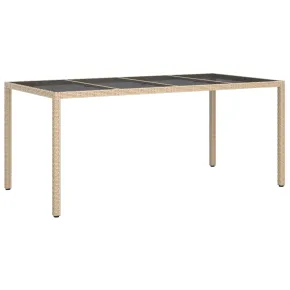 Masă Grădină Bej Poliratan 190x90 cm - Livrare Gratuită 2