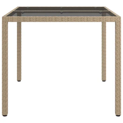 Masă Dining Exterior Poliratan 90x90 cm - Bej | vidaXL