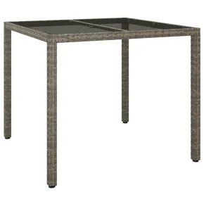 Masă Dining Gri Poliratan 90x90 cm pentru Exterior | vidaXL 2
