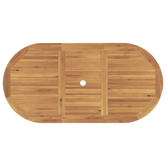 Set Dining Pliabil 7 Piese Lemn Tec - Masă și Scaune Grădină