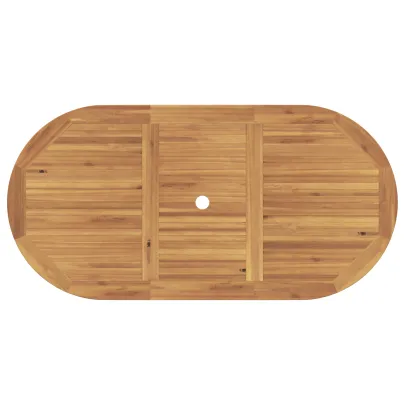 Set Dining Pliabil 7 Piese Lemn Tec - Masă și Scaune Grădină