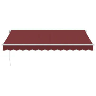 Copertină Retractabilă Manual Vișiniu 350x250 cm - Livrare Gratuită