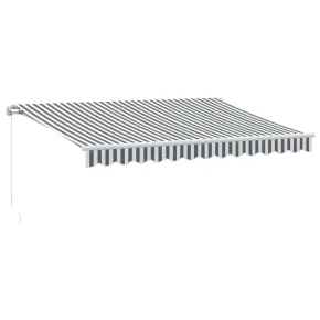 Copertină Retractabilă Manuală Antracit/Alb 350x250 cm 2